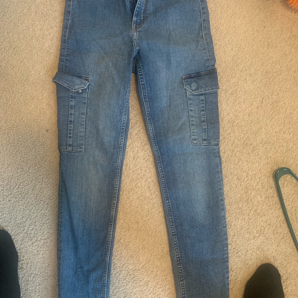 Skinny Cargo H&M jeans, blue, size 4